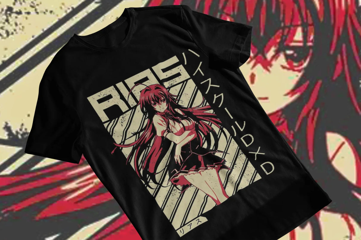 Here at Everythinganimee we have only the best anime merch! Free Global Shipping.
Elevate your anime wardrobe with this striking Rias Gremory T-shirt, inspired by the alluring and powerful character from the popular anime High School DxD. Designed for fans who appreciate bold, vintage-style graphics, this shirt is a must-have for any Rias Gremory admirer. 