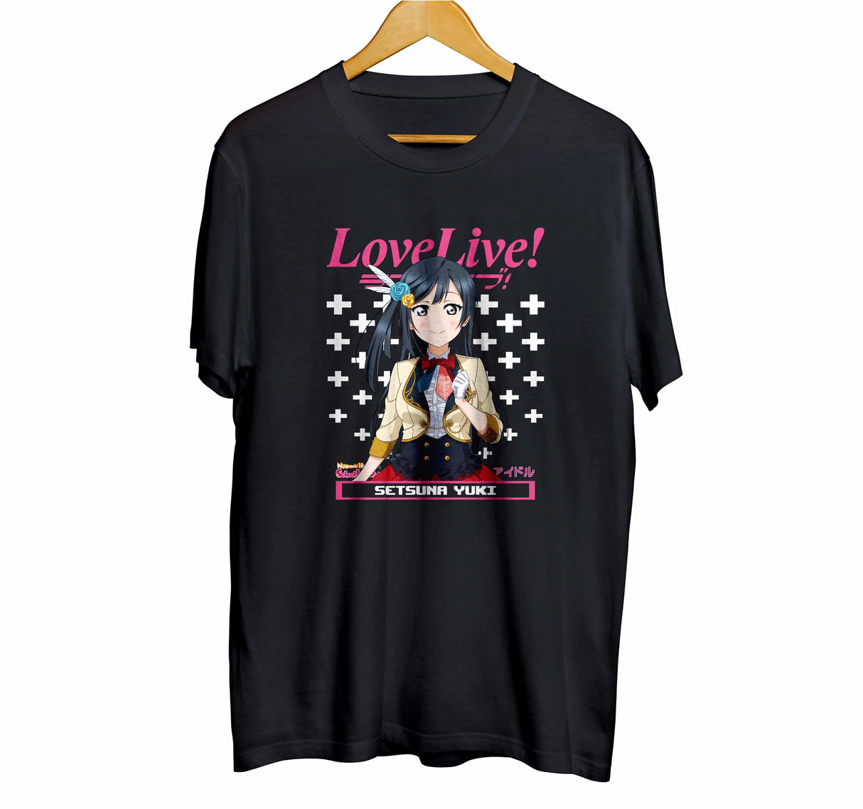 Here at Everythinganimee we have the best anime shirts in the world. Celebrate the idol charm of Setsuna Yuki from Love Live! with this stunning tee. Featuring a captivating design of Setsuna, this shirt brings the perfect balance of style and fandom to your wardrobe.