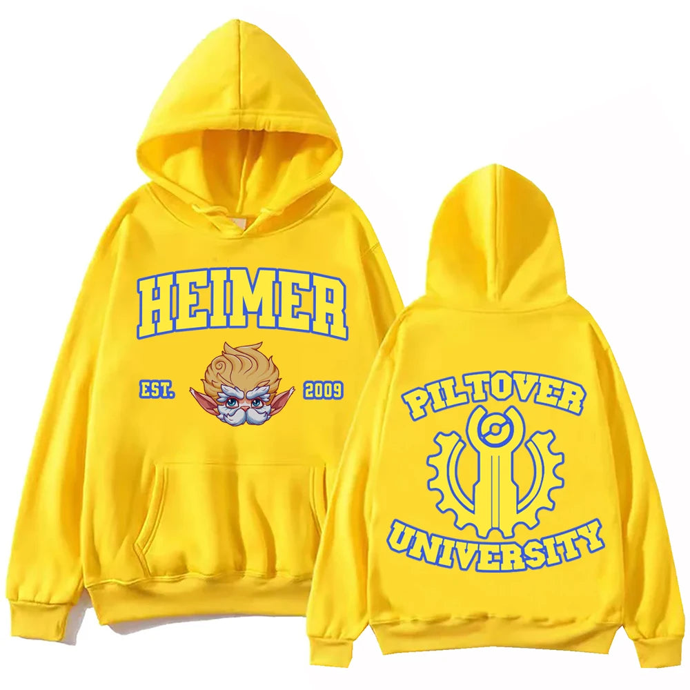 Immerse yourself in this Heimerdinger hoodies, perfect for anime fans. Looking for more Arcane merch? Explore our full collection of anime merch now!