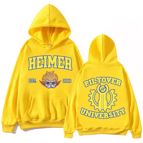 Immerse yourself in this Heimerdinger hoodies, perfect for anime fans. Looking for more Arcane merch? Explore our full collection of anime merch now!