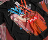 Here at Everythinganimee we only have the best shirts in the world! Celebrate the ultimate waifu with this bold and iconic Zero Two Tee from "Darling in the Franxx." Featuring a striking design of Zero Two in vibrant colors and eye-catching details, this shirt is a must-have for any fan of the series. 