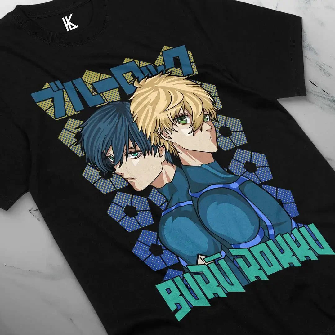 Here at Everythinganimee we have the best anime shirts in the world.
Show off your passion for soccer and fierce competition with this Blue Lock Duo Tee, featuring two of the standout players in the intense Blue Lock series. Perfect for fans inspired by the anime's spirit of rivalry and relentless ambition.