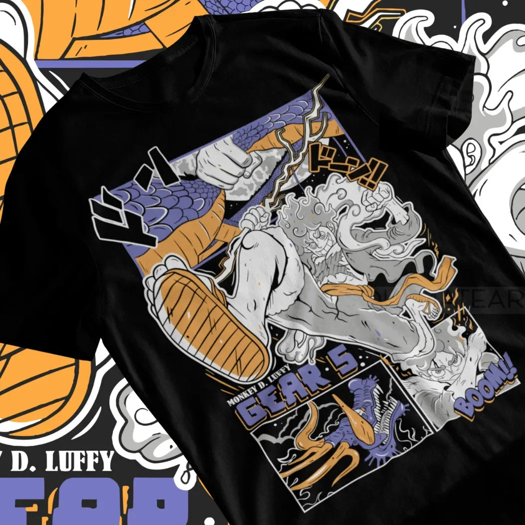 This tee captures the magic of Luffy. If you're looking for more One Piece merch, we have it all! Check out our anime merch now—free shipping!