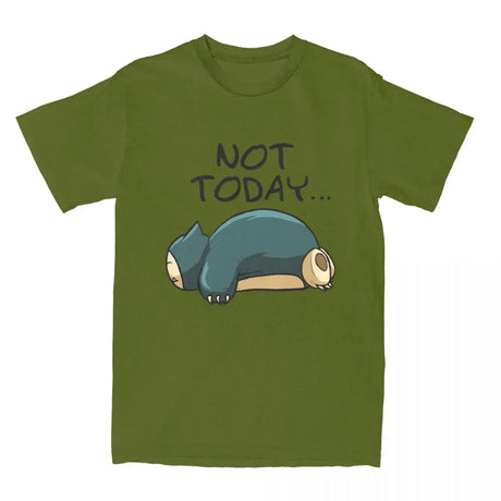 Show off your love for Snorlax with our Pokémon Snorlax "Not Today" Comfort Tee  | Here at Everythinganimee we have the worlds best anime merch | Free Global Shipping