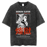 Anime TShirt Men Women Demon Slayer Manga Printed Tshirts 100%Cotton for Summer Harajuku Gothic Streetwear Casual Tops Tees, everythinganimee