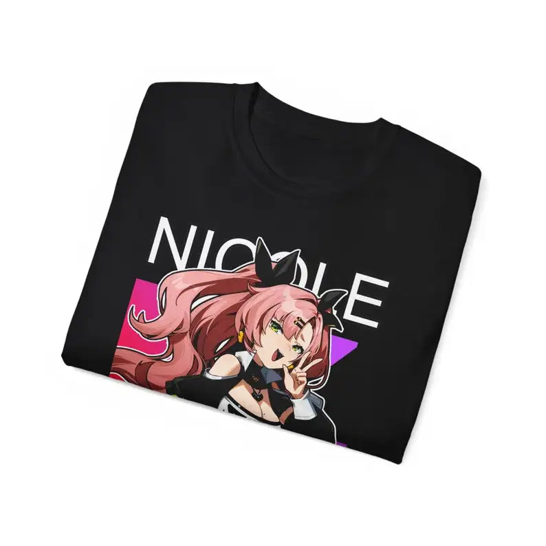 Immerse yourself in this striking Nicole Tee, perfect for anime fans. Looking for more Nicole Demara merch? Explore our full collection of anime merch now!