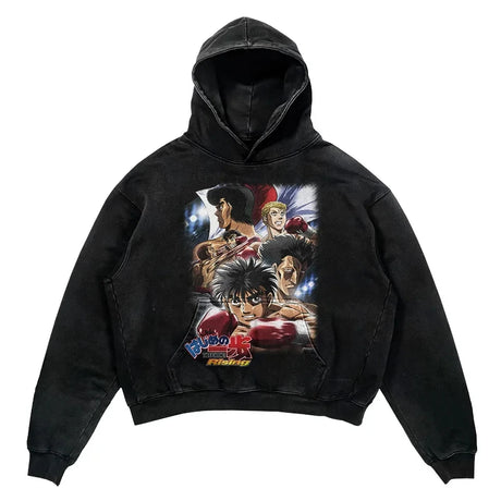 Sport this hoodie's striking graphics that pay tribute to 'Hajime no Ippo's' resilient essence. If you are looking for more Hajime no Ippo Merch, We have it all! | Check out all our Anime Merch now!