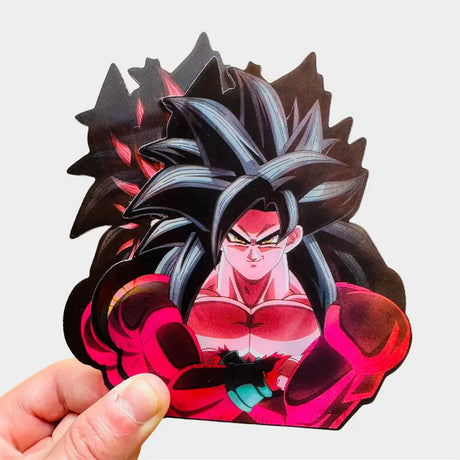 This electrifying sticker captures the essence of Goku, in a dynamic 3D effect. If you are looking for more Dragon Ball Z Merch, We have it all!| Check out all our Anime Merch now!