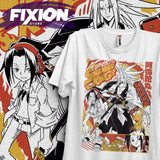 Here at Everythinganimee we have the best anime shirts in the world.
Celebrate the world of Shaman King with this dynamic and bold tee, featuring iconic characters ready for the ultimate battle. This design captures the spirit and excitement of the series.