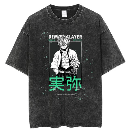 Anime TShirt Men Women Demon Slayer Manga Printed Tshirts 100%Cotton for Summer Harajuku Gothic Streetwear Casual Tops Tees, everythinganimee