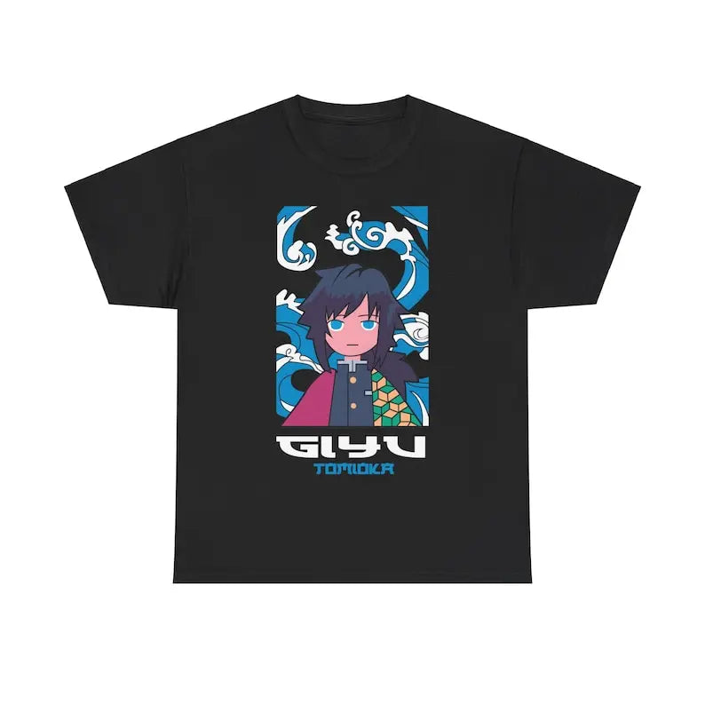 Immerse yourself in this striking Giyu Tee, perfect for anime fans Looking for more Demon Slayer merch? Explore our full collection of anime merch now!