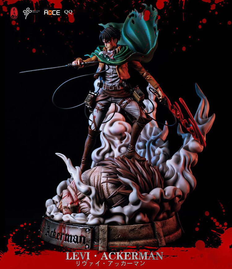 Attack on Titan High Quality Levi Ackerman Battle Juyutang Studio GK statue Anime model Toy Gift Original Product, everythinganimee