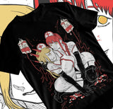 Here at Everythinganimee we have the best anime shirts in the world. Unleash the power of Chainsaw Man with this edgy Makima and Power T-Shirt. 