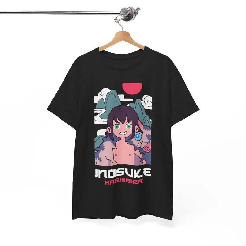 Immerse yourself in this striking Inosuke Tee, perfect for any Inosuke fan. Looking for more Demon Slayer merch? Explore our full collection of anime merch now!