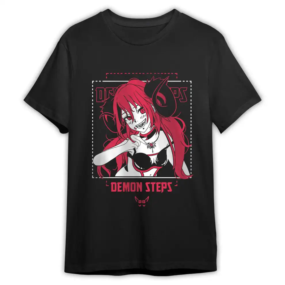 Here at Everythinganimee we have the best anime shirts in the world.
Ignite your wardrobe with the Demon Steps Inferno Tee, featuring a fiery and fierce character from the world of Demon Steps. This bold design showcases powerful red hues, embodying the demoness's energy and rebellious spirit.