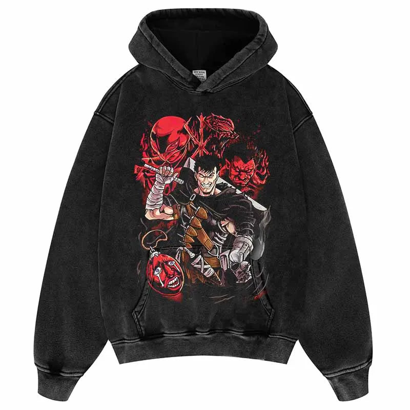 This Hoodie celebrates the beloved Berserk Series, ideal for both Autumn And Winter. | If you are looking for more Berserk Merch, We have it all! | Check out all our Anime Merch now!