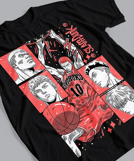 This tee captures the magic of Slam Dunk. If you're looking for more Slam Dunk merch, we have it all! Check out our anime merch now—free shipping!