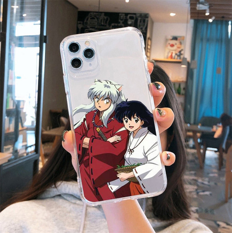 Hot Japan Anime Inuyasha Higurash Phone Case For iPhone 14 13 12 11 Pro Max Mini X XS XR Fundas Coque For iPhone 7 8 Plus Cover, everythinganimee