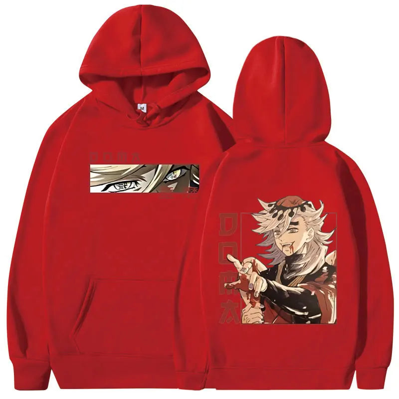 Get yourself ready for the new season of Demon slayer with our Demon Slayer Doma 100% Cotton Hoodie | Here at Everythinganimee we have the worlds best anime merch | Free Global Shipping