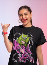 Here at Everythinganimee we have the best anime shirts in the world. 
Product Description:Embrace the power of the Andromeda Saint with the Andromeda Shun Chain Attack Tee from Saint Seiya. 