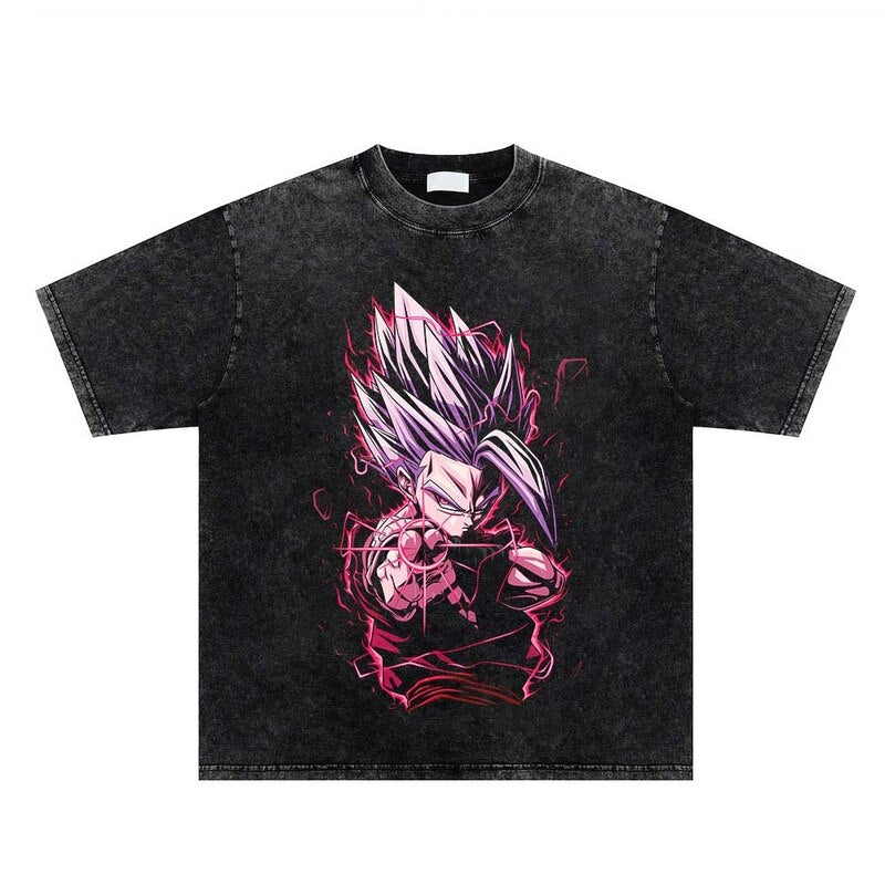 Vegeta Vintage Washed Anime T-Shirt