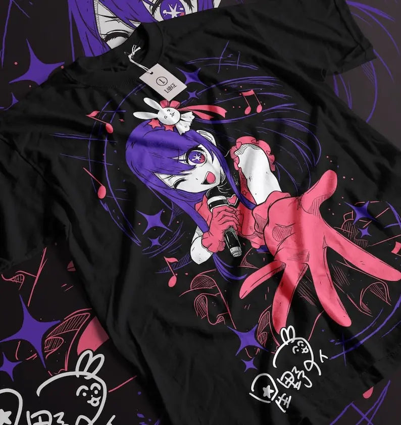 Here at Everythinganimee we have only the best anime merch! Free Global Shipping.
Celebrate your love for Oshi no Ko with this stunning Ai Hoshino T-Shirt. Featuring the captivating idol Ai Hoshino in a vibrant and dynamic design, this shirt is a perfect choice for fans who admire her charm and charisma. 