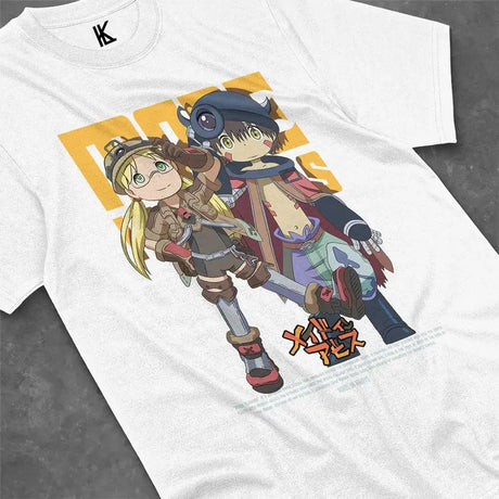 Here at Everythinganimee we have the best anime shirts in the world.
Dive into the enchanting depths with this Riko & Reg Journey Tee, celebrating the adventurous duo from Made in Abyss. This design captures the charm and determination of Riko and Reg as they explore the unknown mysteries of the Abyss.