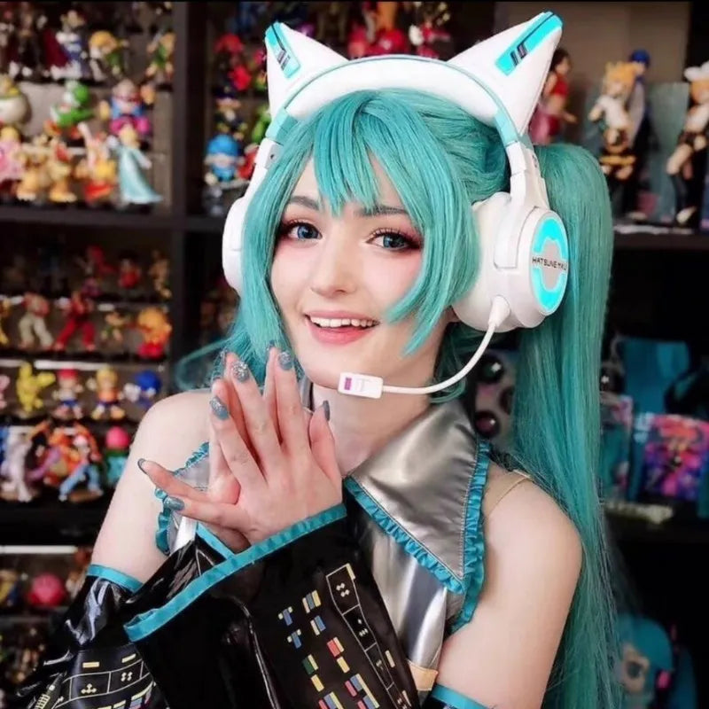 Hatsune Miku Cat Ear Headphones Hatsune Miku Merch Anime Merch