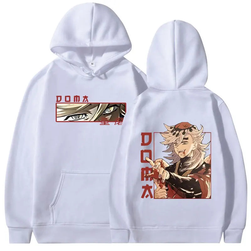 Get yourself ready for the new season of Demon slayer with our Demon Slayer Doma 100% Cotton Hoodie | Here at Everythinganimee we have the worlds best anime merch | Free Global Shipping