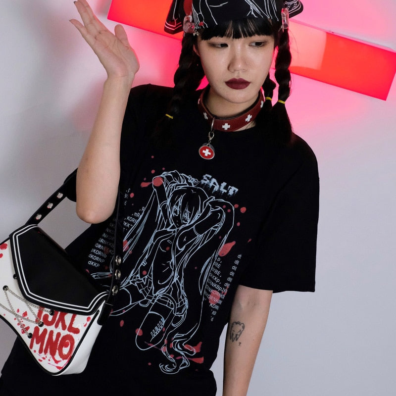 Hatsune Miku Gothic Oversized Tee