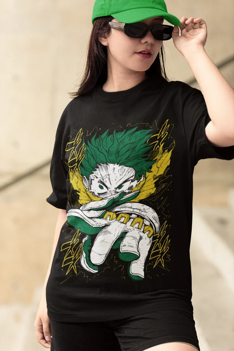 Immerse yourself in this striking Deku Tee, perfect for anime fans. Looking for more My Hero Academia merch? Explore our full collection of anime merch now!