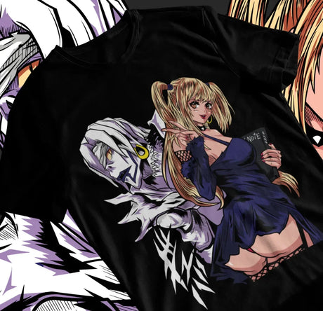 Here at Everythinganimee we have only the best anime merch! Free Global Shipping.
Channel the allure of Misa Amane with this striking Death Note tee, featuring the beloved character in a bold and captivating design. 