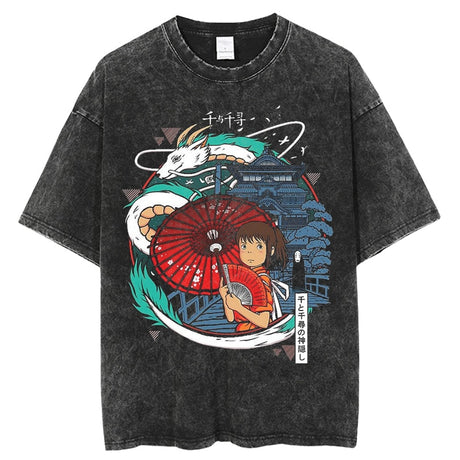 Bring back old memories with our Vintage Spirited Away Cotton Tee's | Here at Everythinganimee we have the worlds best anime merch | Free Global Shipping