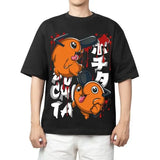 Here at Everythinganimee we have the best anime shirts in the world.
Celebrate the adorable and unforgettable Pochita from Chainsaw Man with this vibrant and playful tee. Featuring everyone's favorite devil pup, this shirt brings a touch of cuteness to the gritty world of Chainsaw Man.