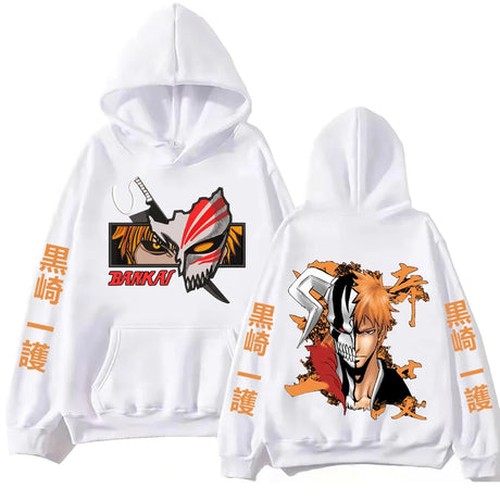 Immerse yourself in this kawaii Ichigo hoodies, perfect for anime fans. Looking for more Bleach merch? Explore our full collection of anime merch now!