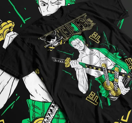 This vintage tee features the iconic character Zoro from One Piece, perfect for fans. If you are looking for more One Piece Merch, We have it all! | Check out all our Anime Merch now!