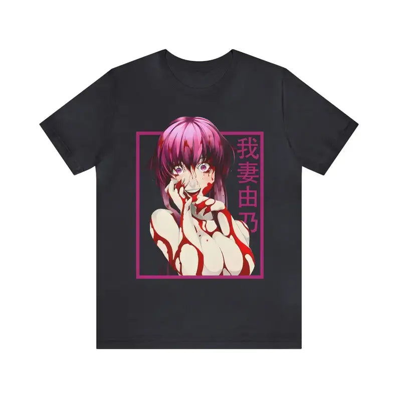 Immerse yourself in this striking Mirai Tee, perfect for anime fans Looking for more Future Diary merch? Explore our full collection of anime merch now!