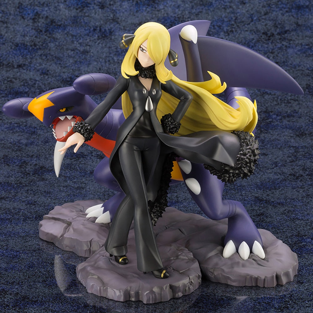 [In Stock] Original Statue Pokemon Figures Cynthia Garchomp 1/8 Anime Figure Action Figure Toys Collectile Model Gifs, everythinganimee