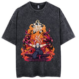 Anime Kimetsu no Yaiba Demon Slayer Washed Tshirts Men Women Inosuke Manga Print Tops Tees for Summer Gothic HarajukuStreetwear Everythinganimee, anime merch, anime gear, anime, anime stuff, buy anime, Manga Otaku Cosplay Japan Animation Shonen Shoujo Seinen Shojo Mecha Fandom Subtitle Dubbed Fanart MyAnimeList MangaStream Studio Ghibli