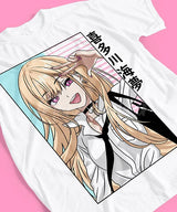 This tee captures the magic of Marin Kitagawa. If you're looking for more  My Dress-Up Darling merch, we have it all! Check out our anime merch now—free shipping!