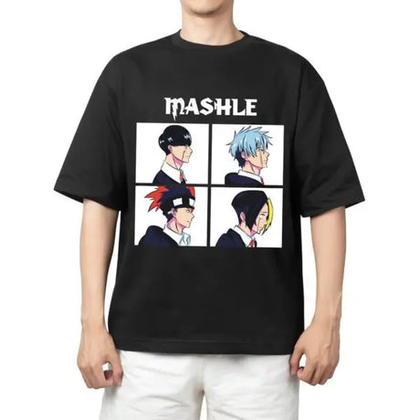 Here at Everythinganimee we have the best anime shirts in the world.
The Mash Burnedad Character Grid Tee brings together four iconic characters from the series in a bold, stylish design. Perfect for fans of the Wibu Mash universe.