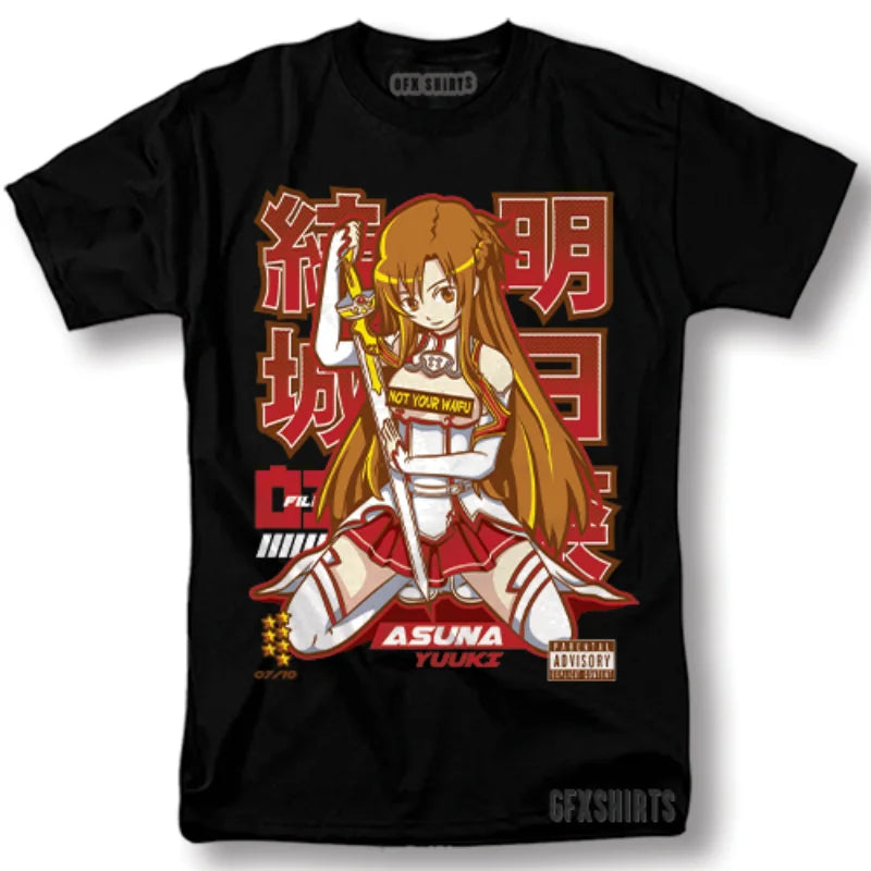 Immerse yourself in this striking Asuna Tee, perfect for anime fans Looking for more Sword Art Online merch? Explore our full collection of anime merch now!