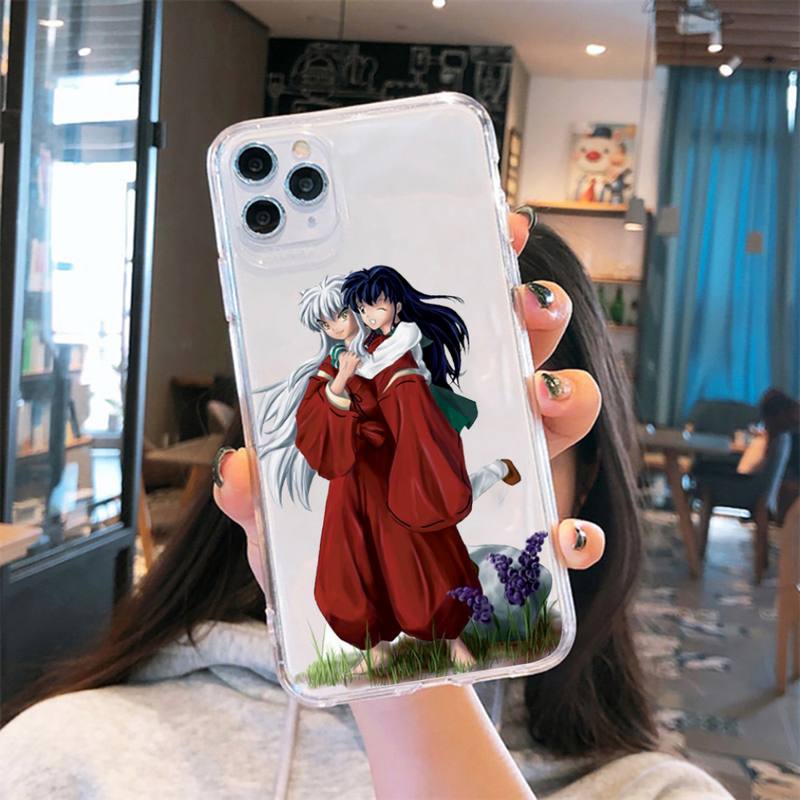 Hot Japan Anime Inuyasha Higurash Phone Case For iPhone 14 13 12 11 Pro Max Mini X XS XR Fundas Coque For iPhone 7 8 Plus Cover, everythinganimee