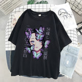 Demon Slayer Kocho Shinobu Print Cotton T-Shirt