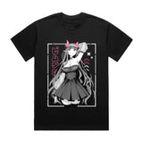 Here at Everythinganimee we have the best anime shirts in the world.
Unleash your inner demon with the stunning Bimten Demon Charm Tee. Featuring the bold and alluring character in captivating artwork, this tee is designed for anime lovers who enjoy a mix of power and style. 