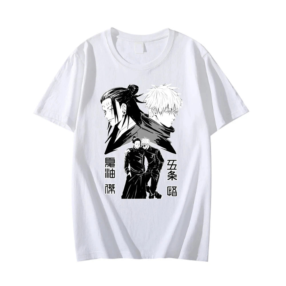 This kawaii tee features the dynamic duo Suguru Geto & Satoru Gojo from Jujutsu Kaisen, perfect for fans. If you are looking for more Jujutsu Kaisen Merch, We have it all! | Check out all our Anime Merch now!