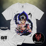 This tee captures the magic of Hiei. If you're looking for more Yu Yu Hakusho merch, we have it all! Check out our anime merch now—free shipping!