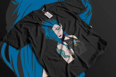 Immerse yourself in this kawaii Jinx tee, perfect for anime fans. Looking for more Arcane merch? Explore our full collection of anime merch now!