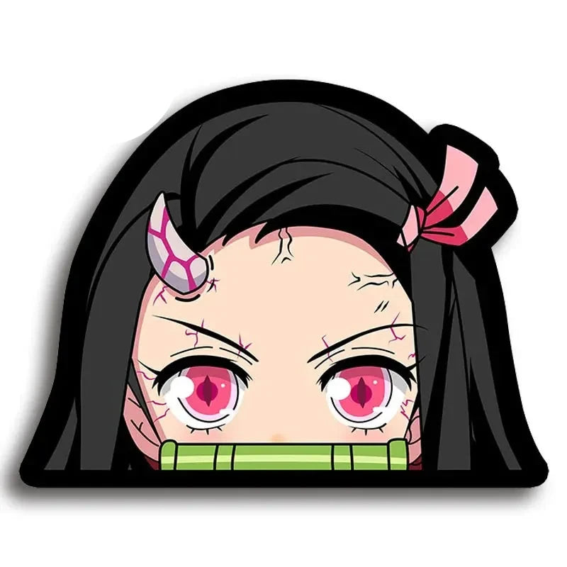 Here at Everythinganimee we only have the best shirts in the world! Unleash your inner demon with this fierce Nezuko Kamado sticker, capturing her fiery attitude in a bold and rebellious pose. Perfect for true Demon Slayer fans, this high-quality sticker stands out with vivid colors and intricate details, 