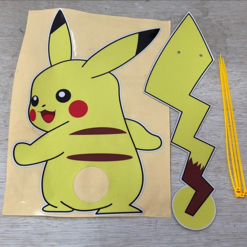 Pokemon Pikachu Reflective Car Rear Window Wiper Sticker